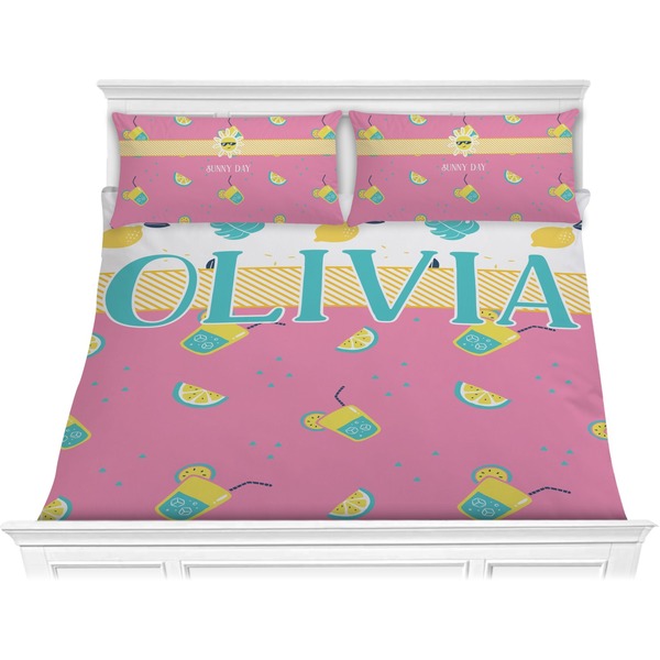 Custom Summer Lemonade Comforter Set - King (Personalized)