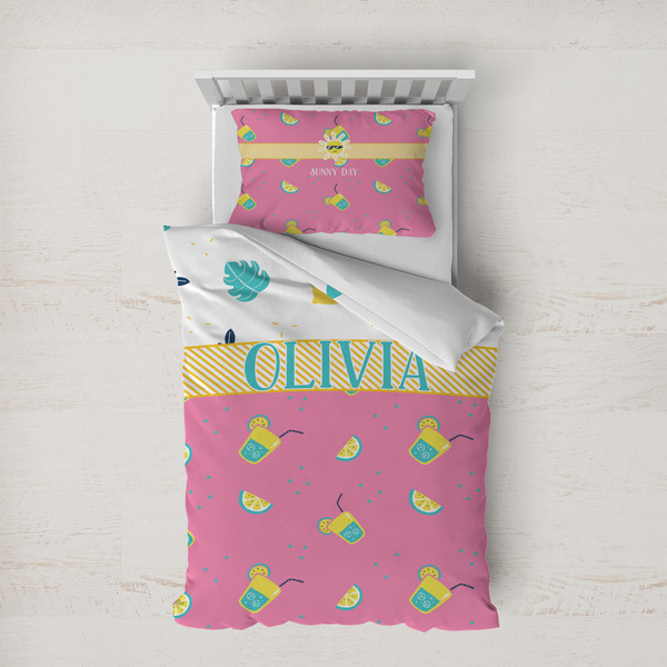 Custom Summer Lemonade Duvet Cover Set - Twin XL (Personalized)