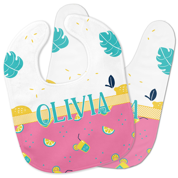 Custom Summer Lemonade Baby Bib w/ Name or Text