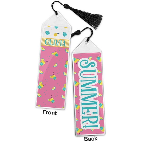 Summer Lemonade Bookmark with tassel - Front and Back