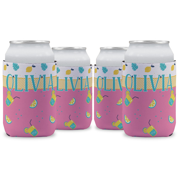 Custom Summer Lemonade Can Cooler (12 oz) - Set of 4 w/ Name or Text
