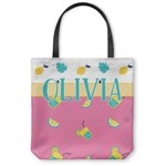 Summer Lemonade Canvas Tote Bag - Large - 18"x18" (Personalized)
