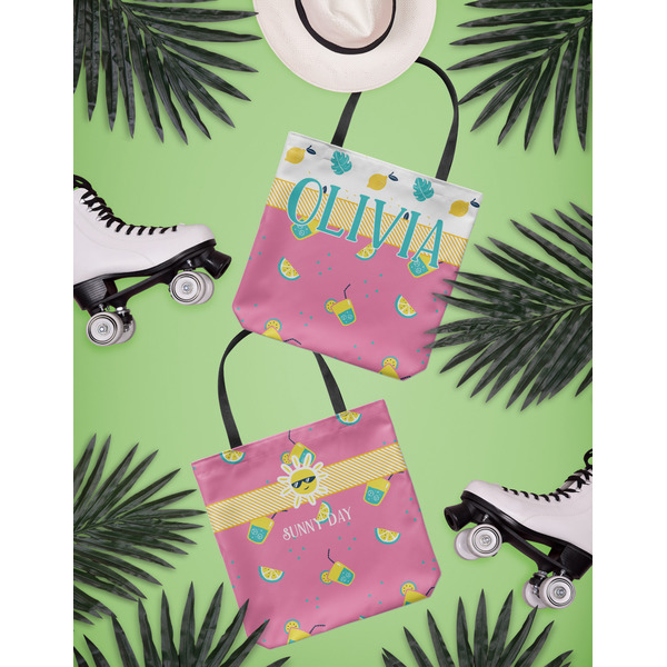 Summer Lemonade Canvas Tote Lifestyle Front and Back