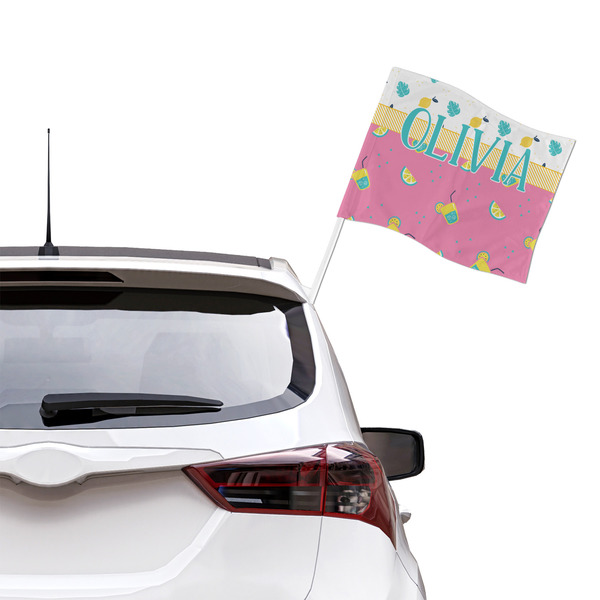 Summer Lemonade Car Flag - Large - LIFESTYLE