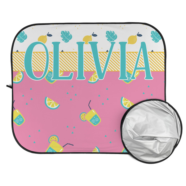 Summer Lemonade Car Sun Shades - FOLDED & UNFOLDED