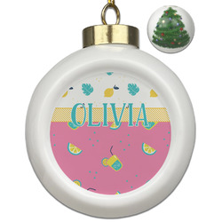 Summer Lemonade Ceramic Ball Ornament - Christmas Tree (Personalized)