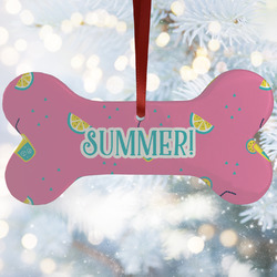 Summer Lemonade Ceramic Dog Ornament w/ Name or Text