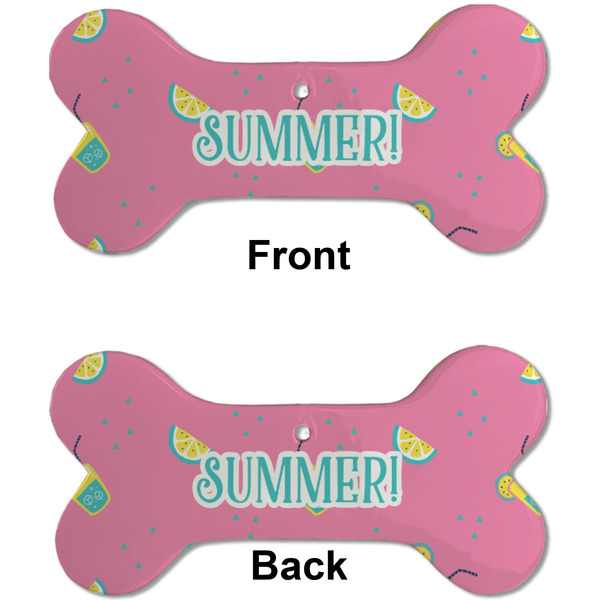 Summer Lemonade Ceramic Flat Ornament - Bone Front & Back (APPROVAL)