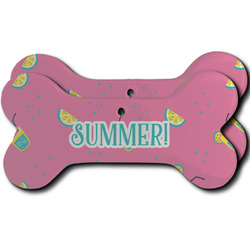 Summer Lemonade Ceramic Dog Ornament - Front & Back w/ Name or Text