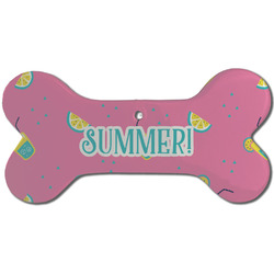 Summer Lemonade Ceramic Dog Ornament - Front w/ Name or Text