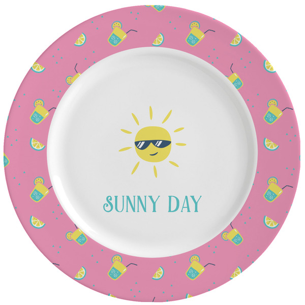Custom Summer Lemonade Ceramic Dinner Plates (Set of 4) (Personalized)
