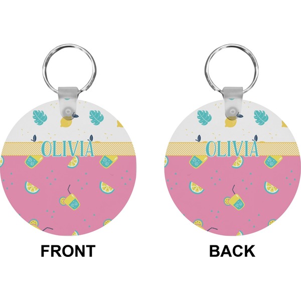 Summer Lemonade Circle Keychain (Front + Back)