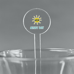 Summer Lemonade 7" Round Plastic Stir Sticks - Clear (Personalized)