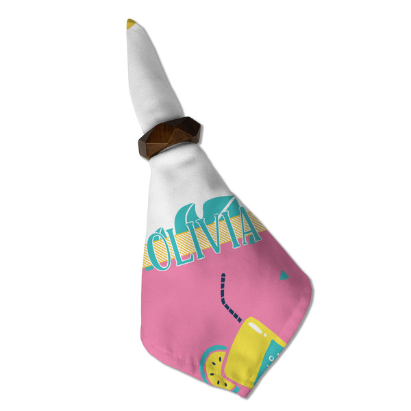 Summer Lemonade Cloth Napkins - Personalized Dinner (Folded in Ring) (MAIN)