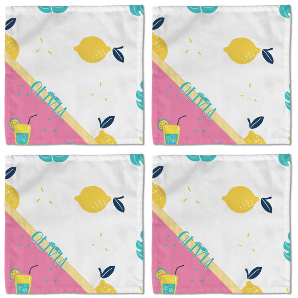 Summer Lemonade Cloth Napkins - Personalized Lunch (APPROVAL) Set of 4