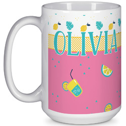 Summer Lemonade 15 Oz Coffee Mug - White (Personalized)