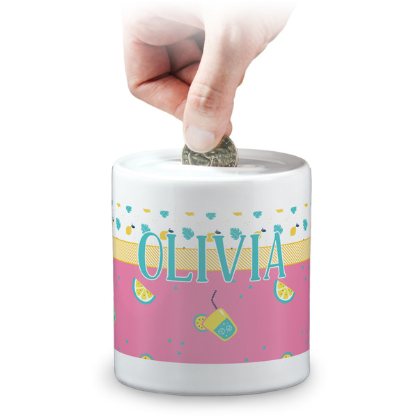 Custom Summer Lemonade Coin Bank (Personalized)