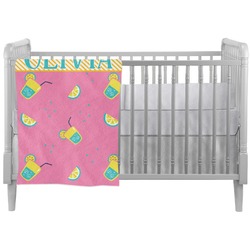 Summer Lemonade Crib Comforter / Quilt (Personalized)