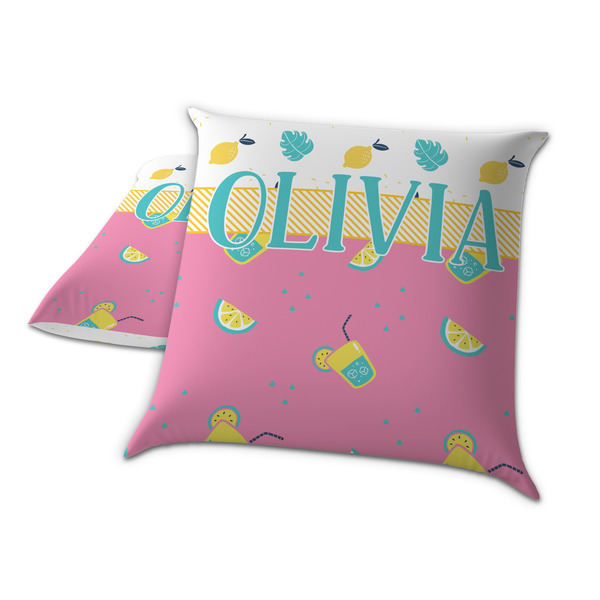 Summer Lemonade Decorative Pillow Case - TWO