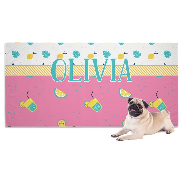 Custom Summer Lemonade Dog Towel (Personalized)