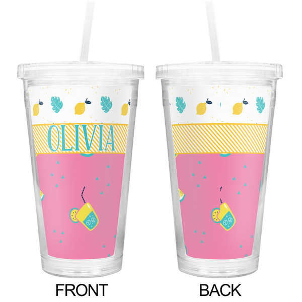 Summer Lemonade Double Wall Tumbler with Straw - Approval