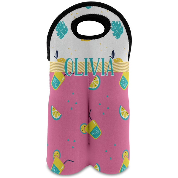 Custom Summer Lemonade Wine Tote Bag (2 Bottles) (Personalized)