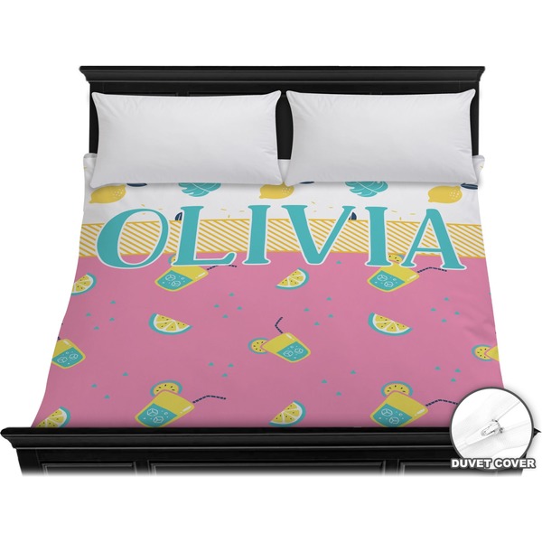 Custom Summer Lemonade Duvet Cover - King (Personalized)
