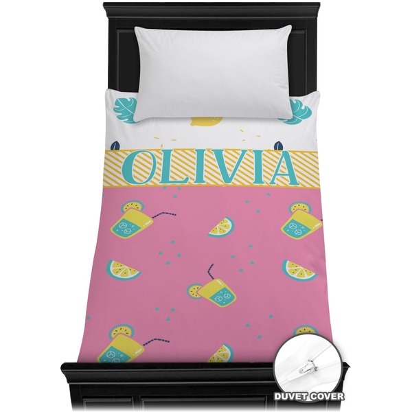 Custom Summer Lemonade Duvet Cover - Twin (Personalized)