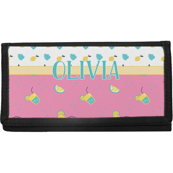 Custom Summer Lemonade Canvas Checkbook Cover (Personalized)