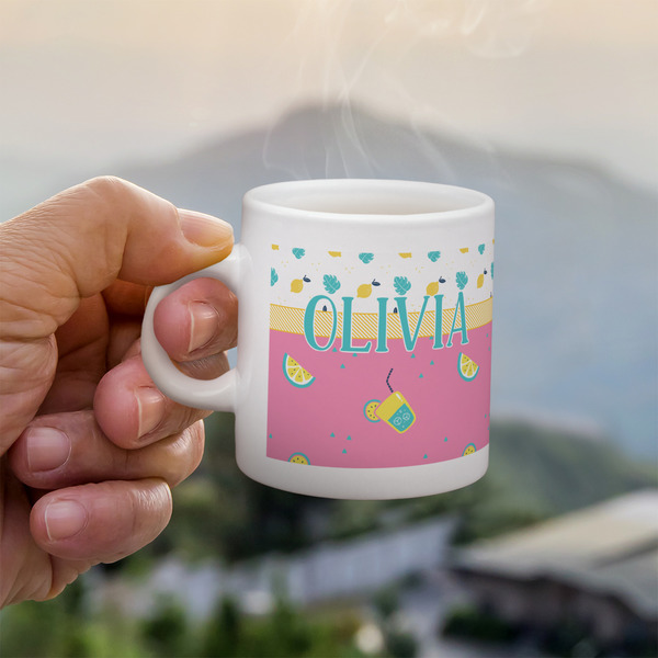 Summer Lemonade Espresso Cup - 3oz LIFESTYLE (new hand)