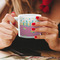 Summer Lemonade Espresso Cup - 6oz (Double Shot) LIFESTYLE (Woman hands cropped)