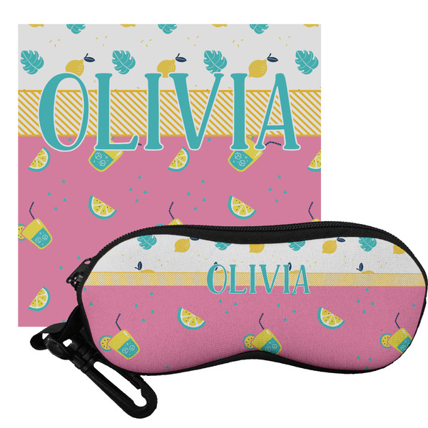 Custom Summer Lemonade Eyeglass Case & Cloth (Personalized)