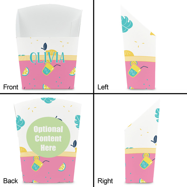 Summer Lemonade French Fry Favor Box - Front & Back View