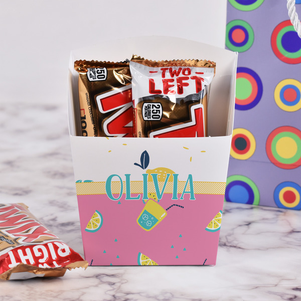 Summer Lemonade French Fry Favor Box - w/ Treats View