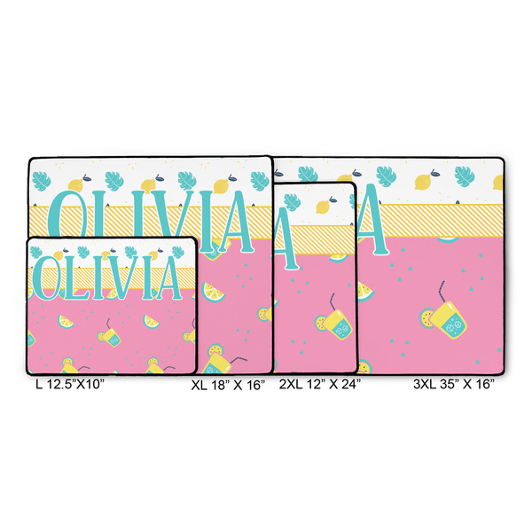 Summer Lemonade Gaming Mats - SIZE CHART
