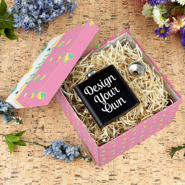 Summer Lemonade Gift Boxes with Lid - Canvas Wrapped - Large - In Context