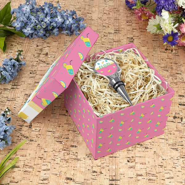 Summer Lemonade Gift Boxes with Lid - Canvas Wrapped - Medium - In Context