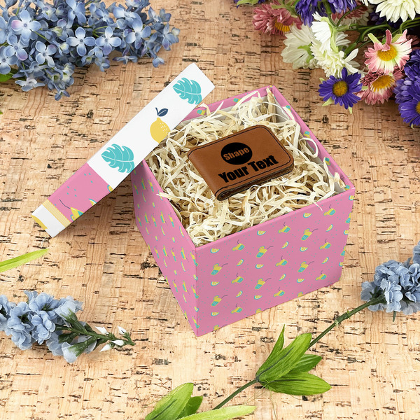 Summer Lemonade Gift Boxes with Lid - Canvas Wrapped - Small - In Context