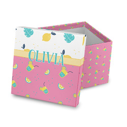 Summer Lemonade Gift Box with Lid - Canvas Wrapped (Personalized)