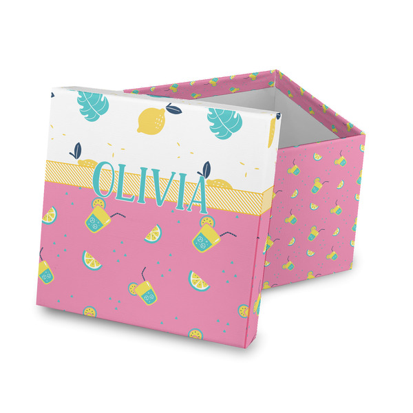 Custom Summer Lemonade Gift Box with Lid - Canvas Wrapped (Personalized)
