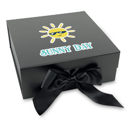 Summer Lemonade Gift Box with Magnetic Lid - Black (Personalized)
