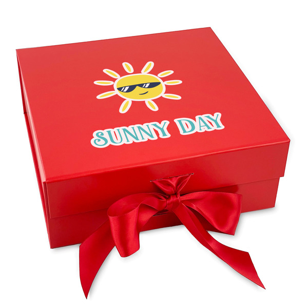 Custom Summer Lemonade Gift Box with Magnetic Lid - Red (Personalized)