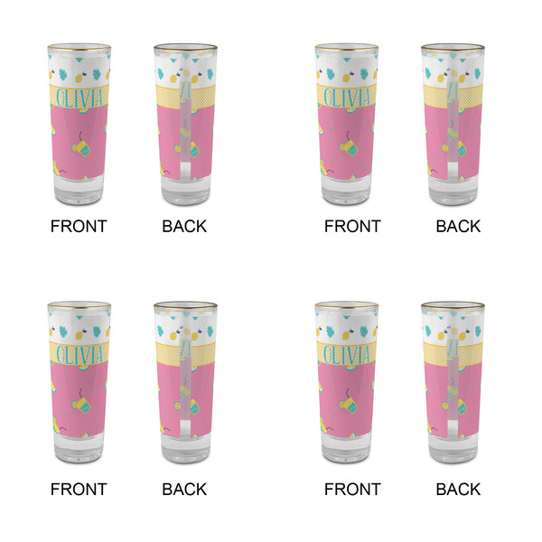 Summer Lemonade Glass Shot Glass - 2 oz - Set of 4 - APPROVAL