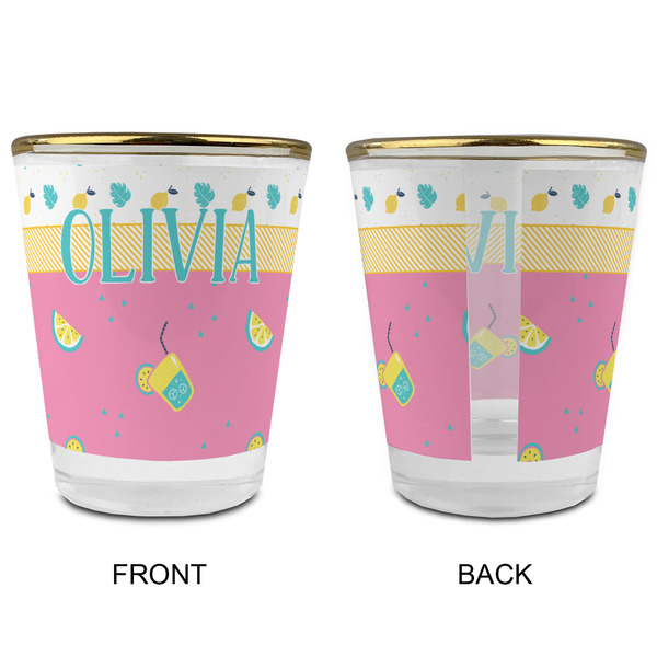 Summer Lemonade Glass Shot Glass - with gold rim - APPROVAL