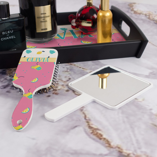 Summer Lemonade Hair Brush - With Hand Mirror