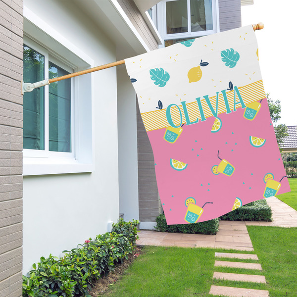 Summer Lemonade House Flags - Double Sided - LIFESTYLE