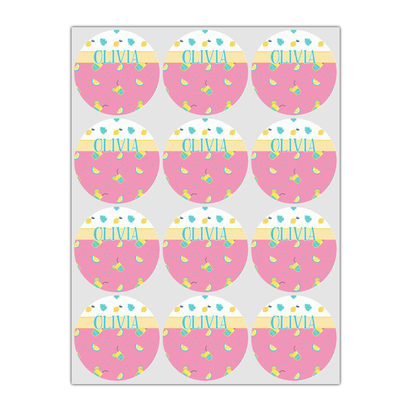 Summer Lemonade Icing Circle - Small - Set of 12