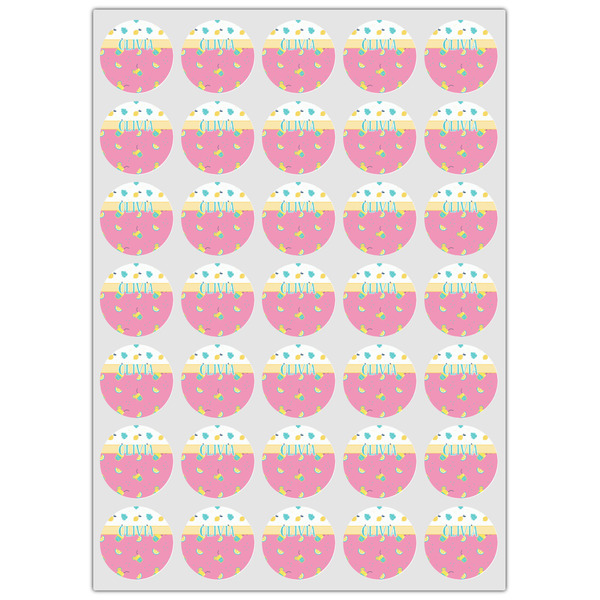 Summer Lemonade Icing Circle - XSmall - Set of 35