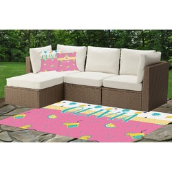 Summer Lemonade Indoor / Outdoor Rug - Custom Size w/ Name or Text