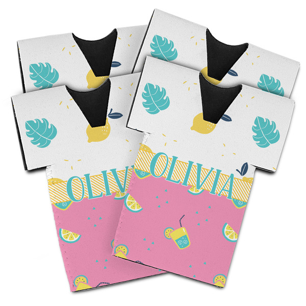 Custom Summer Lemonade Jersey Bottle Cooler - Set of 4 (Personalized)